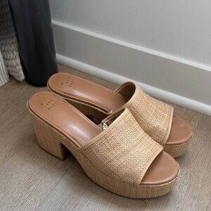 Target Beige Platform Mules